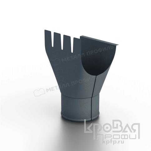 Воронка выпускная D125/100 Foramina Freeze (FRZ_D-01-Grey\Grey-0.6) фото 4