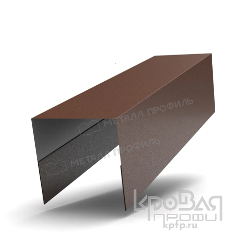 Планка П-образная 20х20х2000 (VALORI-20-Brown-0.5) фото 1