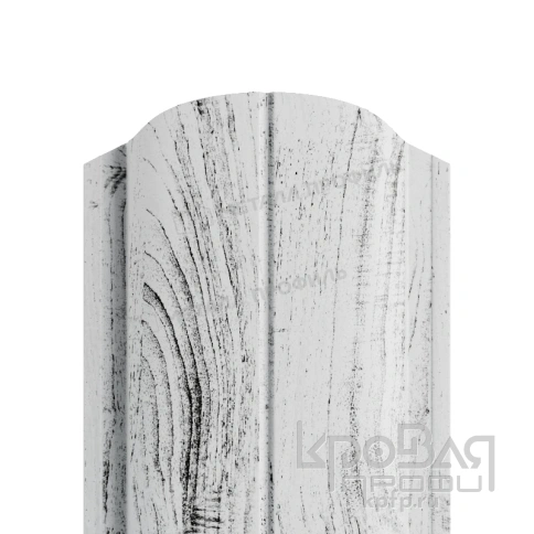 Штакетник металлический МП ELLIPSE-O 19х126 (ECOSTEEL_MA-01-Беленый Дуб-0.5) фото 1
