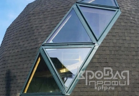 Треугольное окно для купола с электрическим открыванием. 0,52м2 фото 1