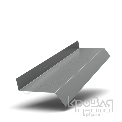 Планка отлива цоколя 50х20х2000 (ПЭ-01-9006-0.45) фото 1