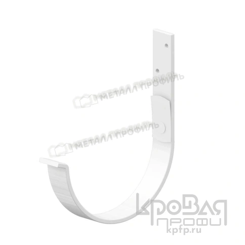 Держатель желоба карнизный МЕТАЛЛ ПРОФИЛЬ GRANDSYSTEM D125х132 Ral 9010 фото 1