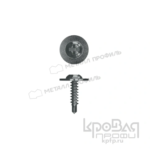 Саморез 4,2х19 оцинк острый с прессшайбой фото 1