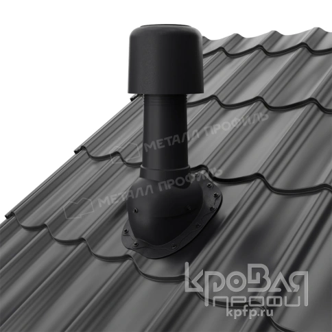 Выход вентиляции изолированный MAXI TURBO 125/160 Ламонтерра (черный) фото 2