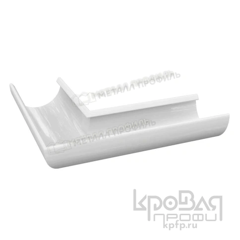 Угол желоба МЕТАЛЛ ПРОФИЛЬ ПРОЕКТ D185 Ral 9003 фото 1