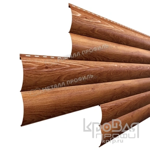 Сайдинг МЕТАЛЛ ПРОФИЛЬ Woodstock-28х330 (ECOSTEEL_T-01-ЗолотойДуб-0.5) фото 2