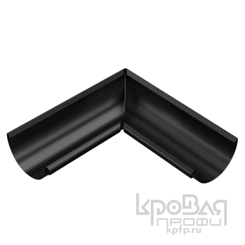 Угол желоба внутренний МЕТАЛЛ ПРОФИЛЬ PURMAN BLACK EDITION D125 Ral 9005 фото 1