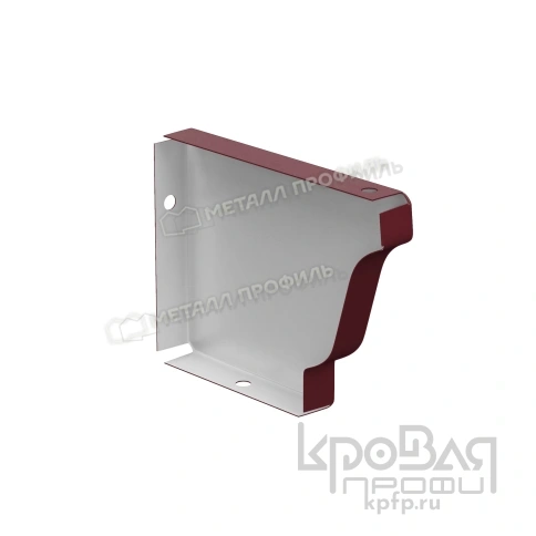 Заглушка желоба правая МЕТАЛЛ ПРОФИЛЬ БЮДЖЕТ 120х86 Ral 3005 фото 1