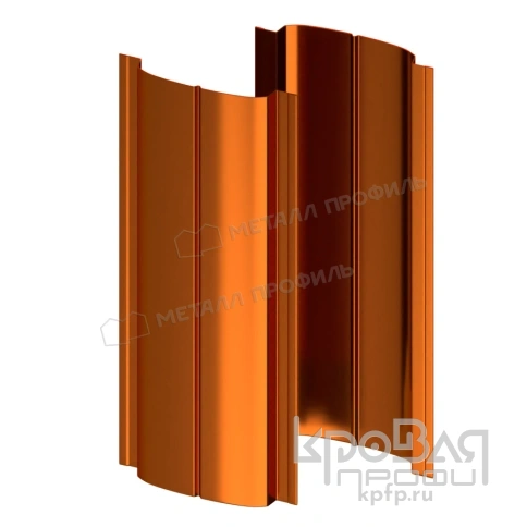 Штакетник металлический МП ELLIPSE-T 19х126 (AGNETA-20-Copper\Copper-0.5) фото 2
